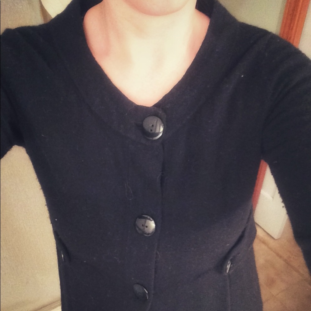 Black cashmere blend banana republic cardi small